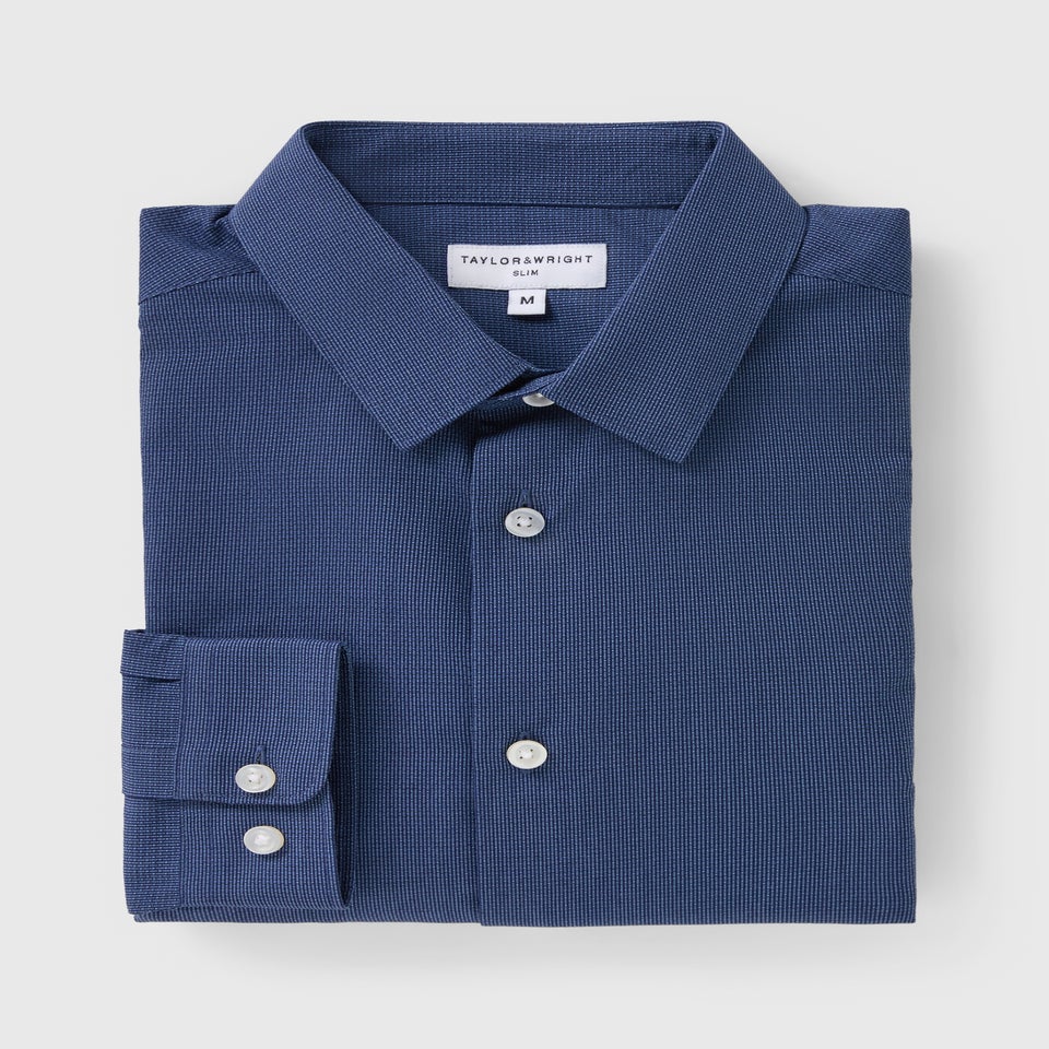 Taylor & Wright Denim Blue Slim Fit Shirt