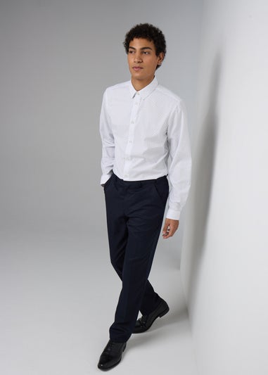 Taylor & Wright Slim Fit Navy Geo Print Shirt