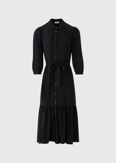 Black Midi Shirt Dress