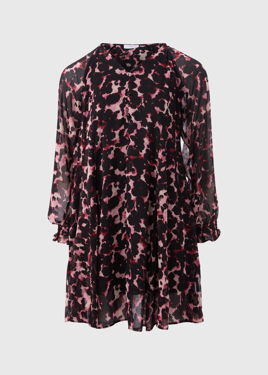 Pink Animal Belted Mini Dress