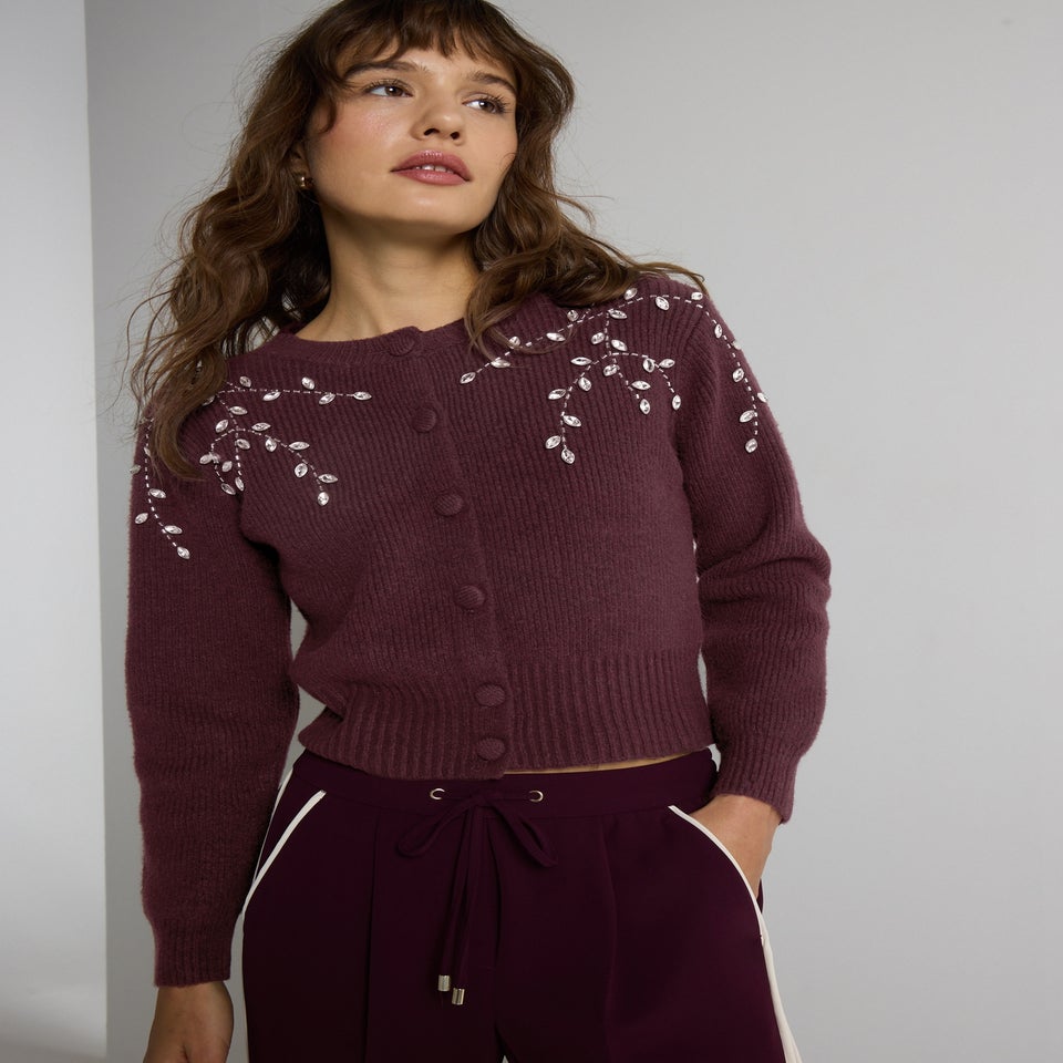 Et Vous Burgundy Cardigan