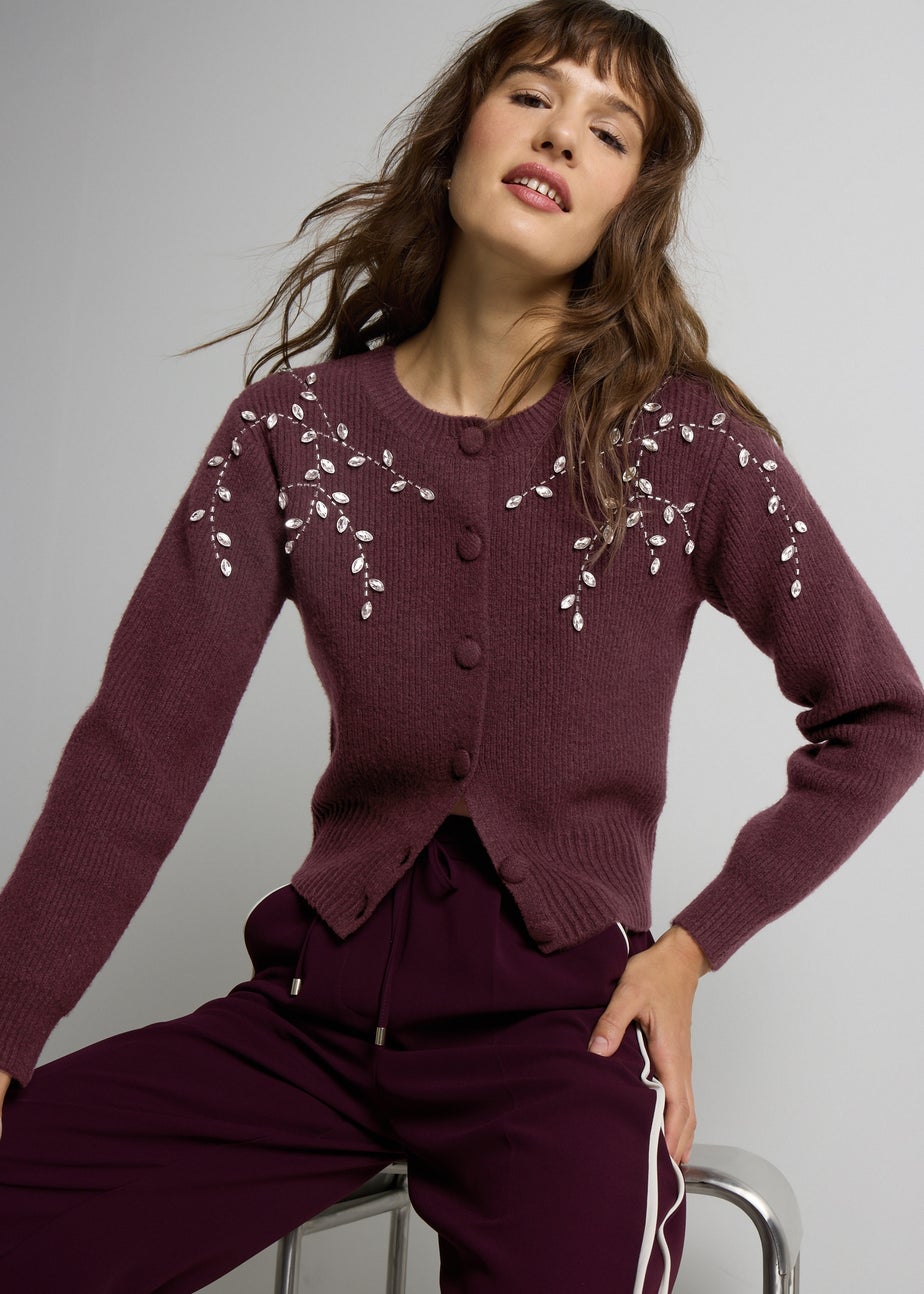 Et Vous Burgundy Cardigan