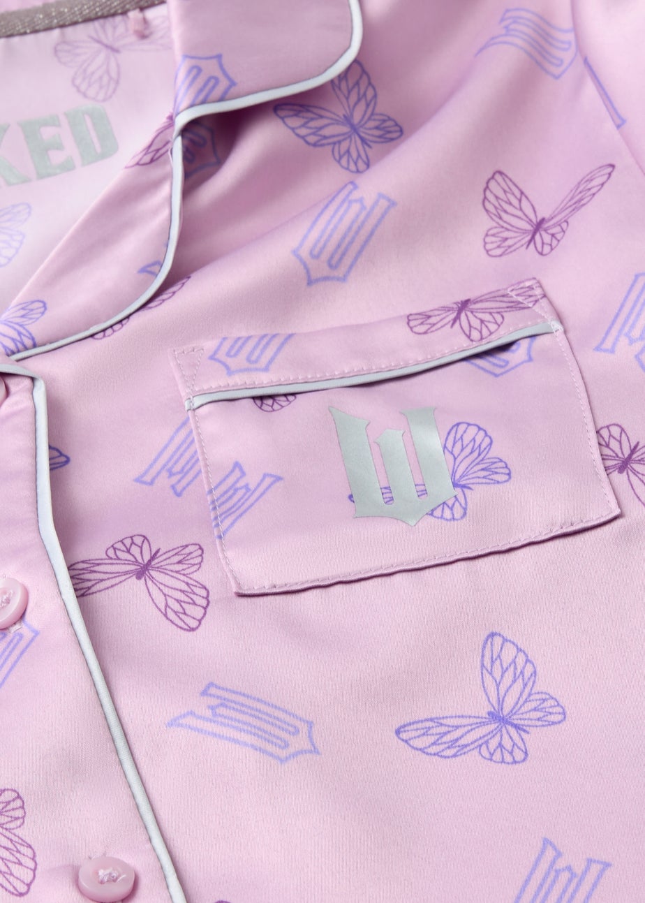 Wicked Girls Lilac Satin Pyjama Set (4-13yrs)