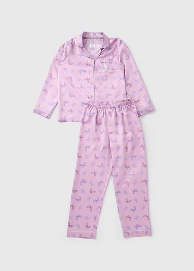 Wicked Girls Lilac Satin Pyjama Set (4-13yrs)