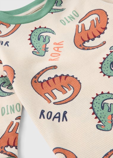 Boys Multicolour Dino Waffle Pyjama Set (1-7yrs)