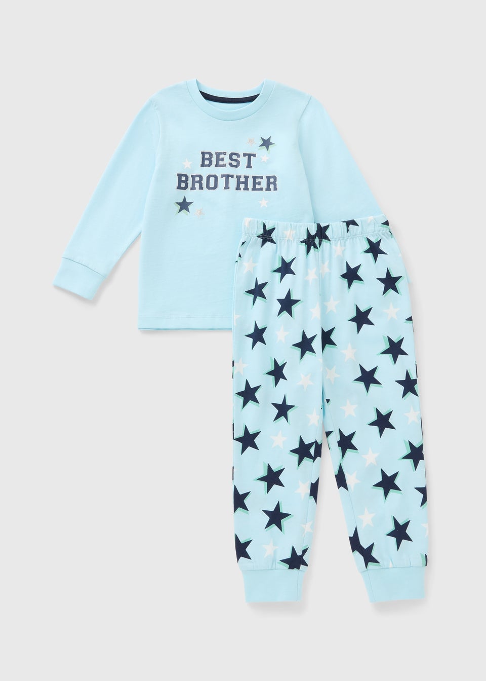 Boys Blue Best Brother Pyjama Set (1-7yrs)