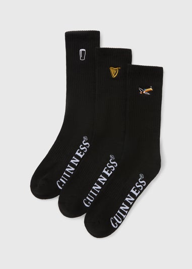 3 Pack Black Guinness Socks