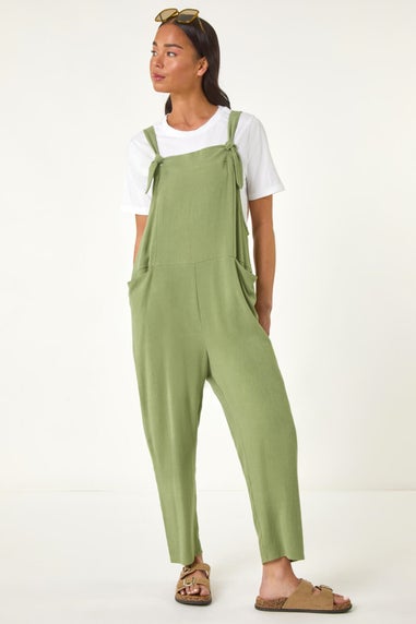 Roman Sage Petite Strap Woven Jumpsuit