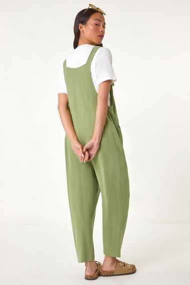 Roman Sage Petite Strap Woven Jumpsuit