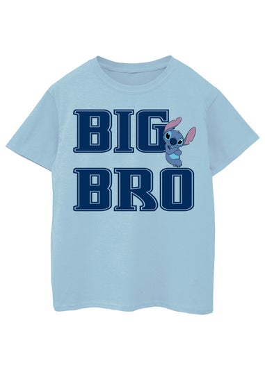 Disney Lilo & Stitch Big Brother Boys Blue Graphic T-Shirt (3-13 Years)
