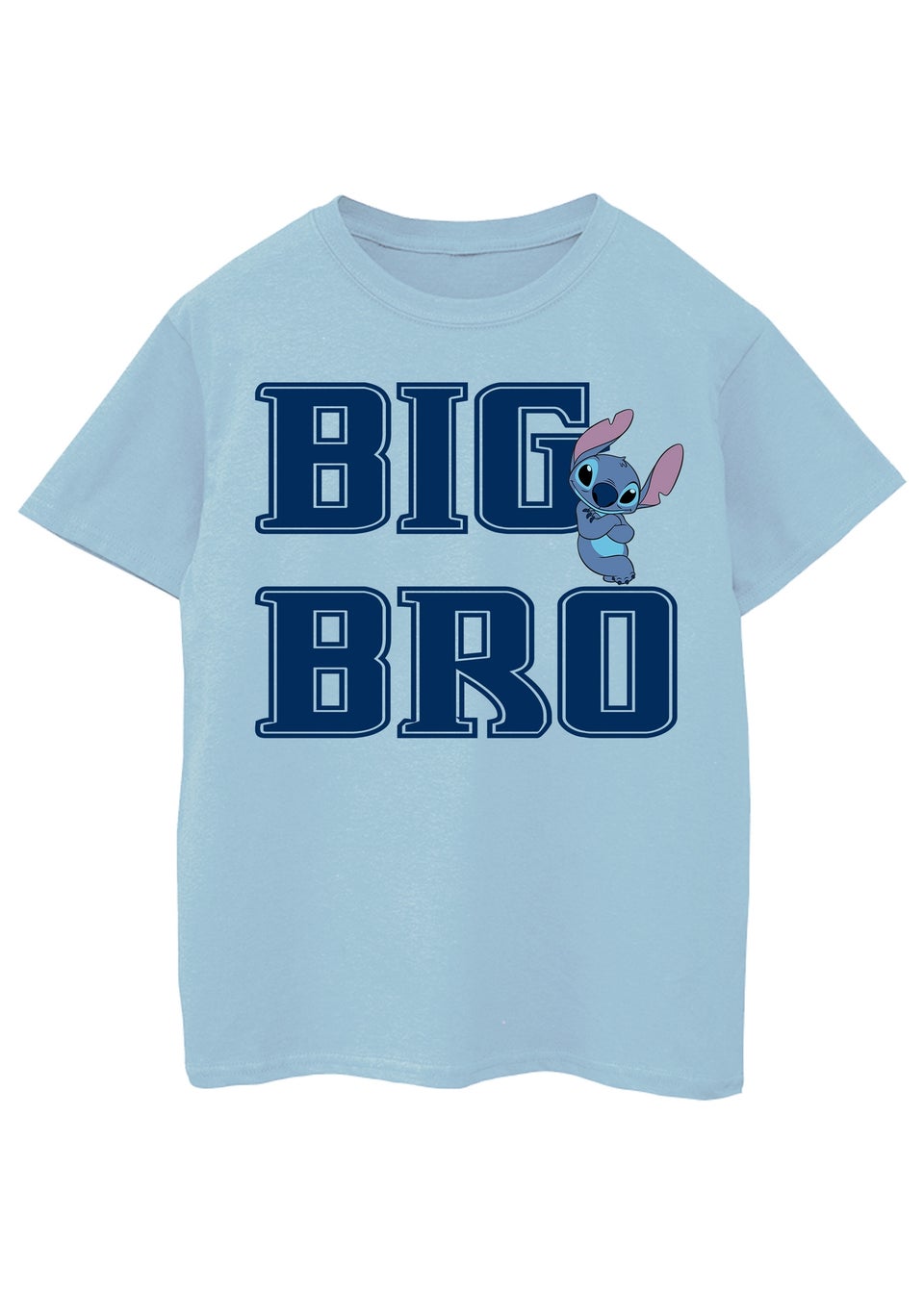 Disney Lilo & Stitch Big Brother Boys Blue Graphic T-Shirt (3-13 Years)