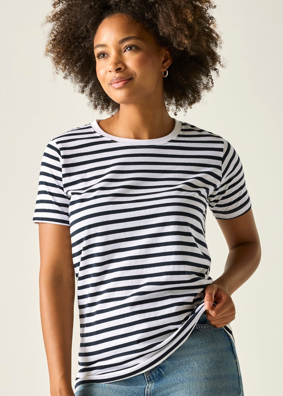 Regatta White/Navy Stripe Bayletta Tee