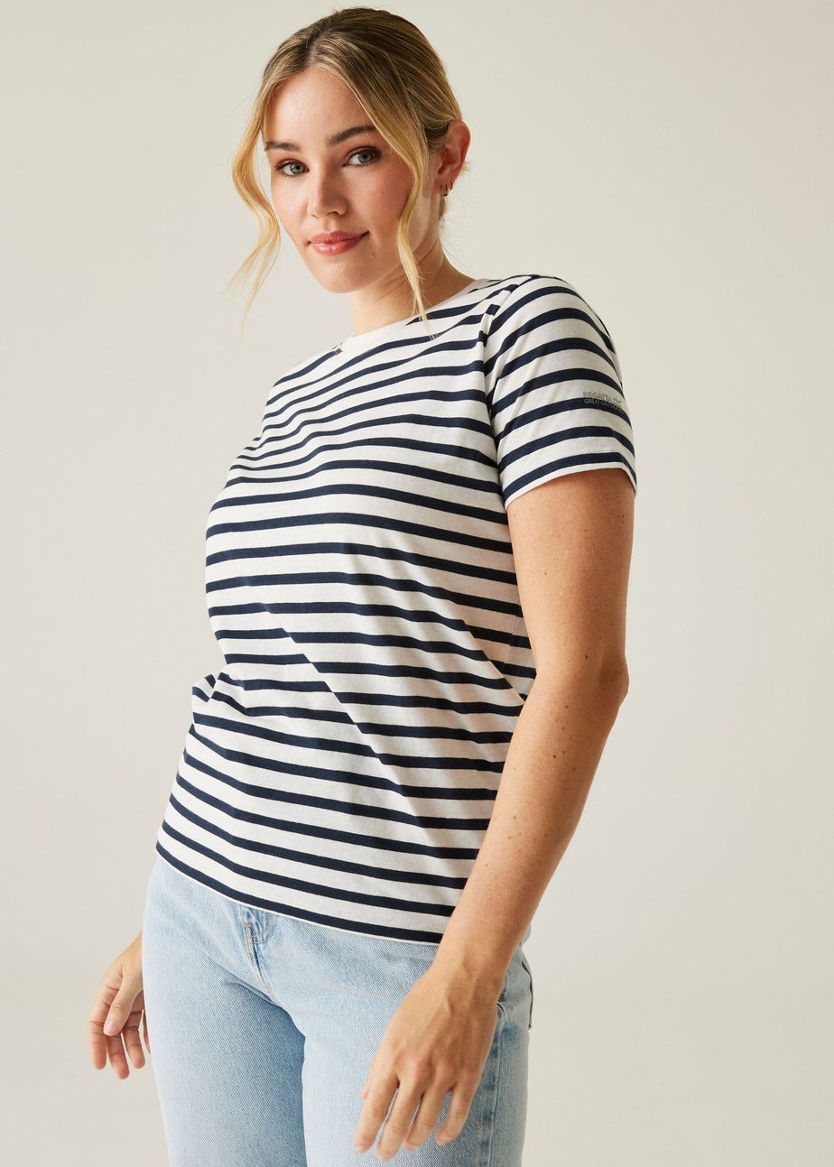 Regatta White/Navy Stripe Bayletta Tee