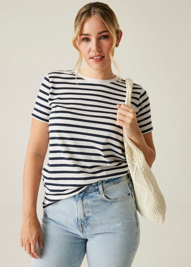 Regatta White/Navy Stripe Bayletta Tee