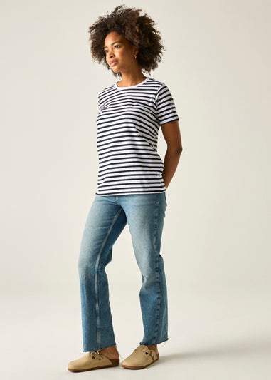 Regatta White/Navy Stripe Bayletta Tee