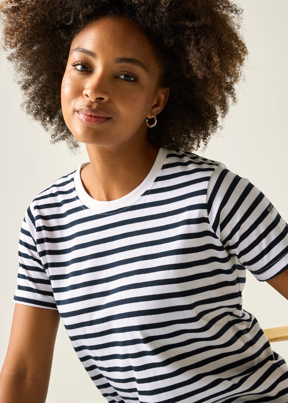 Regatta White/Navy Stripe Bayletta Tee