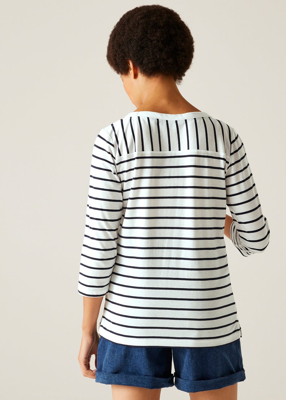 Regatta White/Navy Stripe Bayletta II Tee