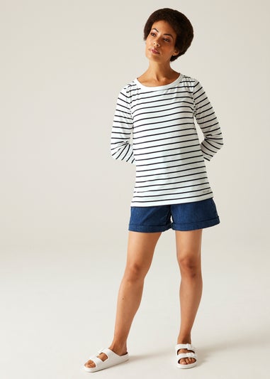 Regatta White/Navy Stripe Bayletta II Tee
