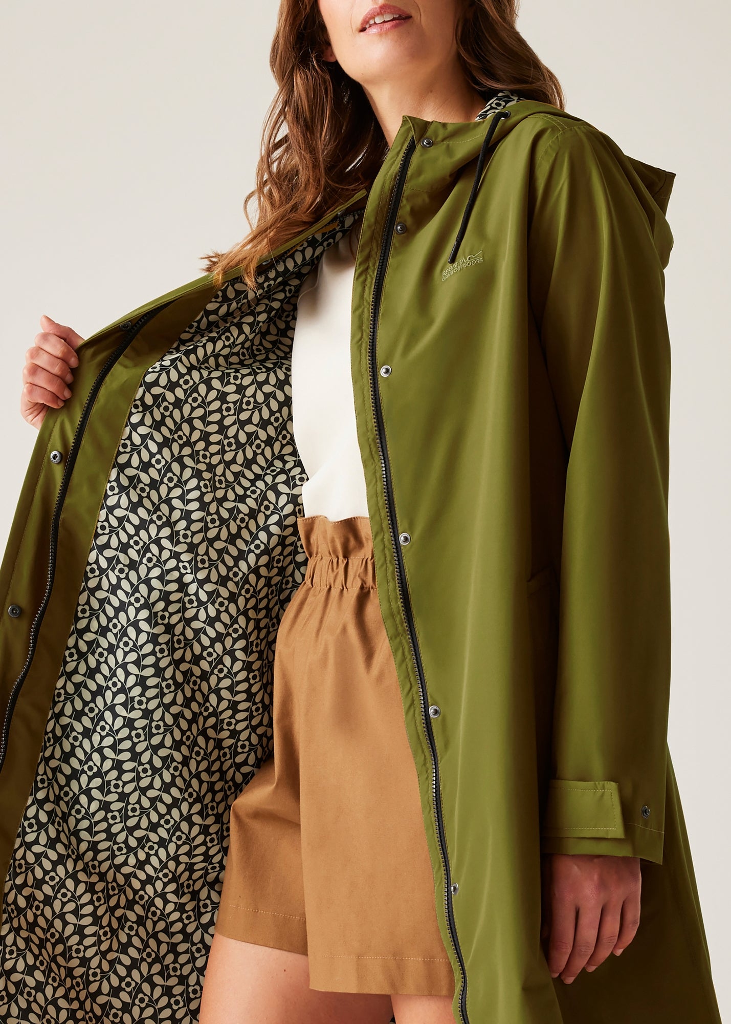 Regatta Forest Green Jasmine Orla Kiely II Waterproof Breathable