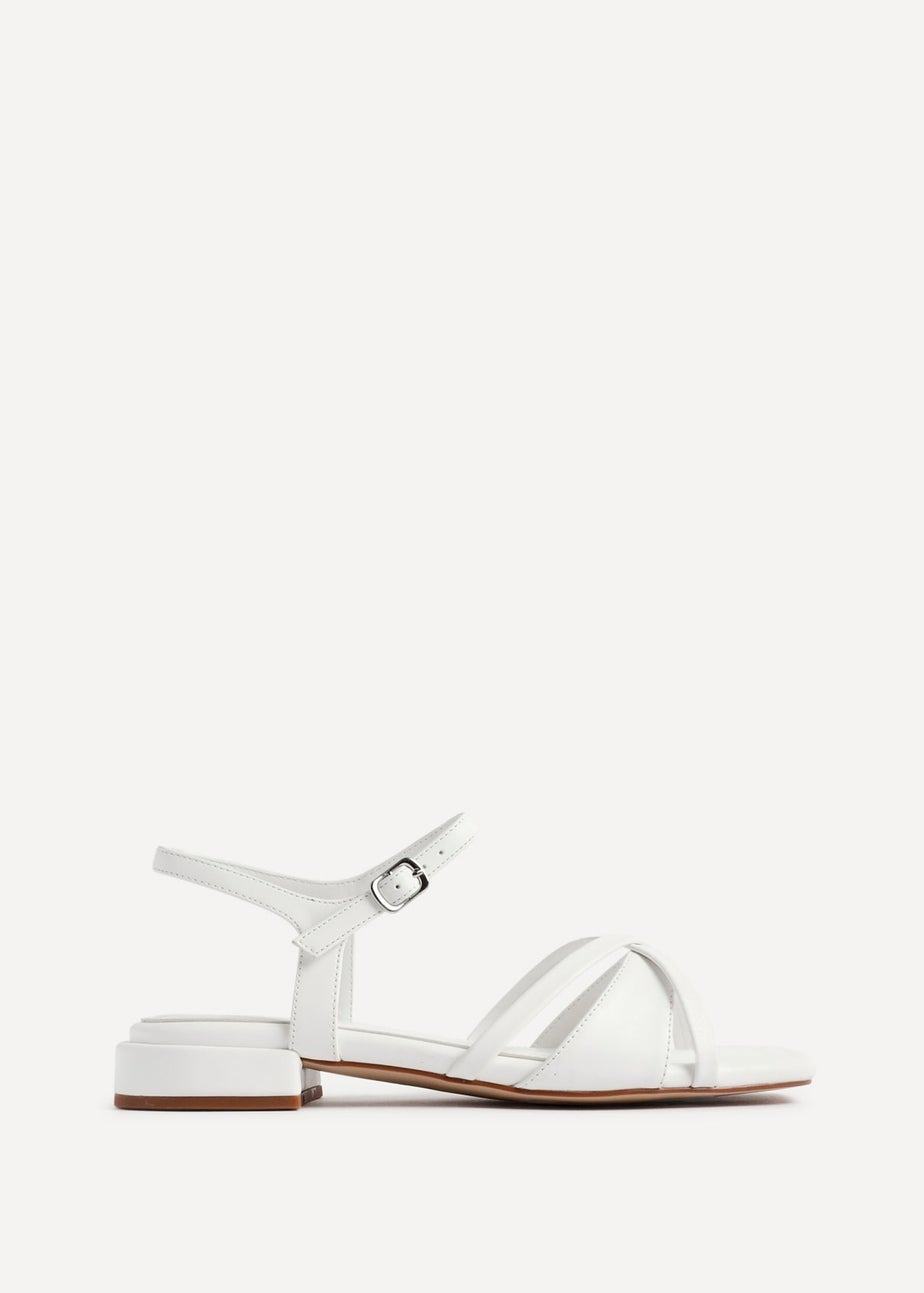 Linzi Zenna White Strappy Low Sandals