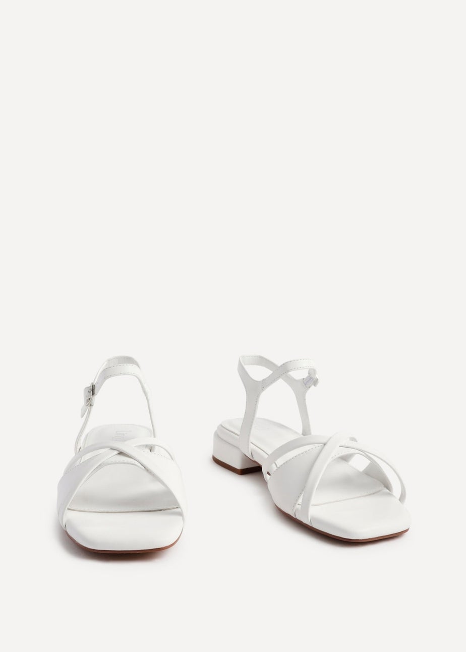 Linzi Zenna White Strappy Low Sandals