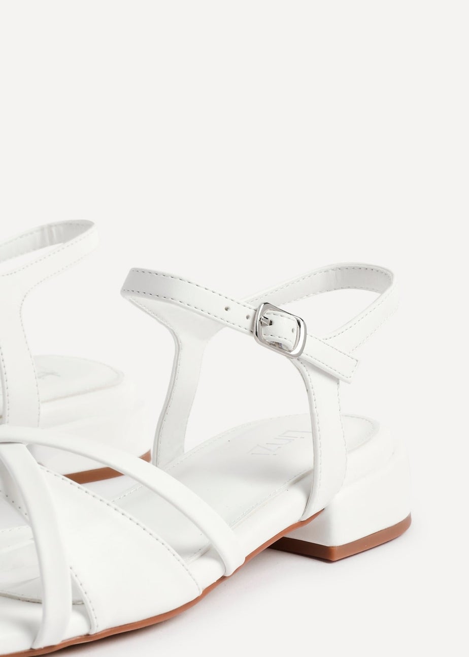 Linzi Zenna White Strappy Low Sandals