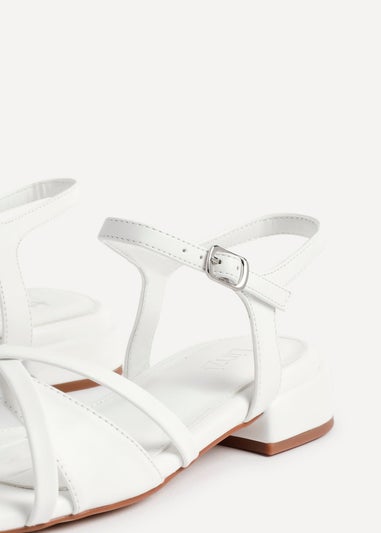 Linzi Zenna White Strappy Low Sandals