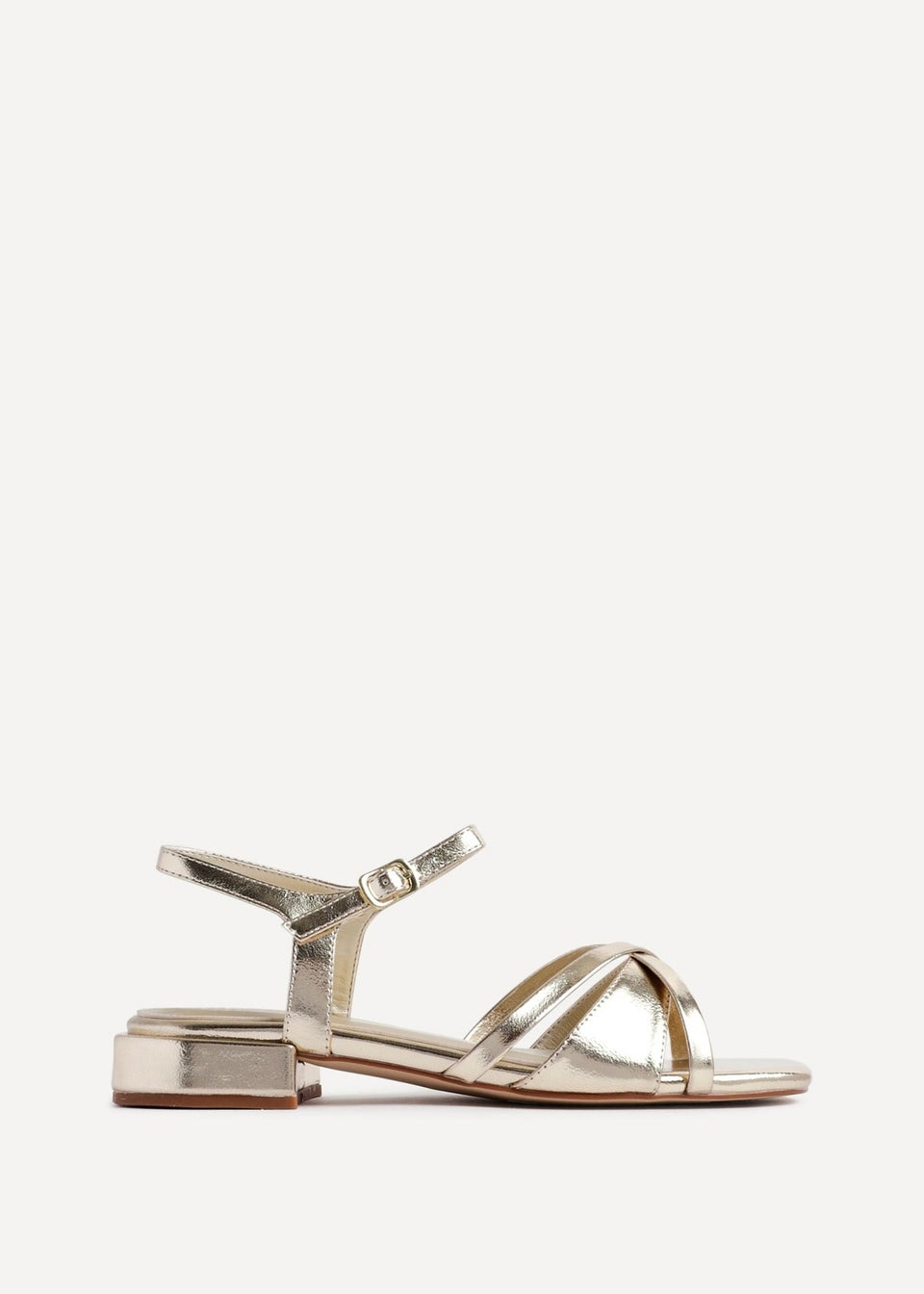 Linzi Zenna Gold Strappy Low Sandals
