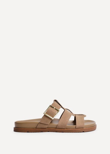Linzi Restore Taupe Nubuck Gladiator Slip-On Sandal