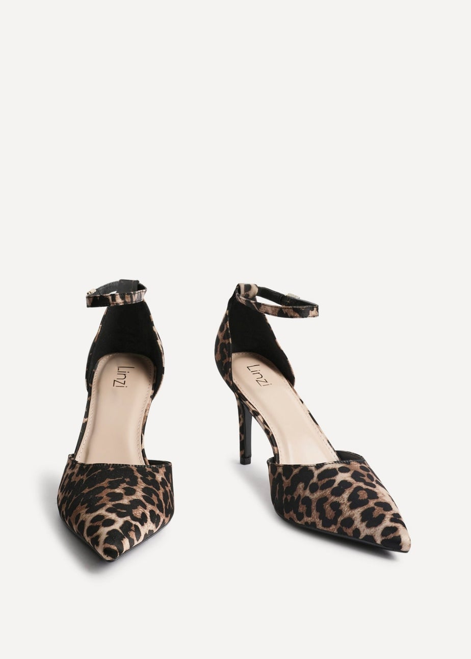 Linzi Thea Leopard Print Stiletto Court Heels