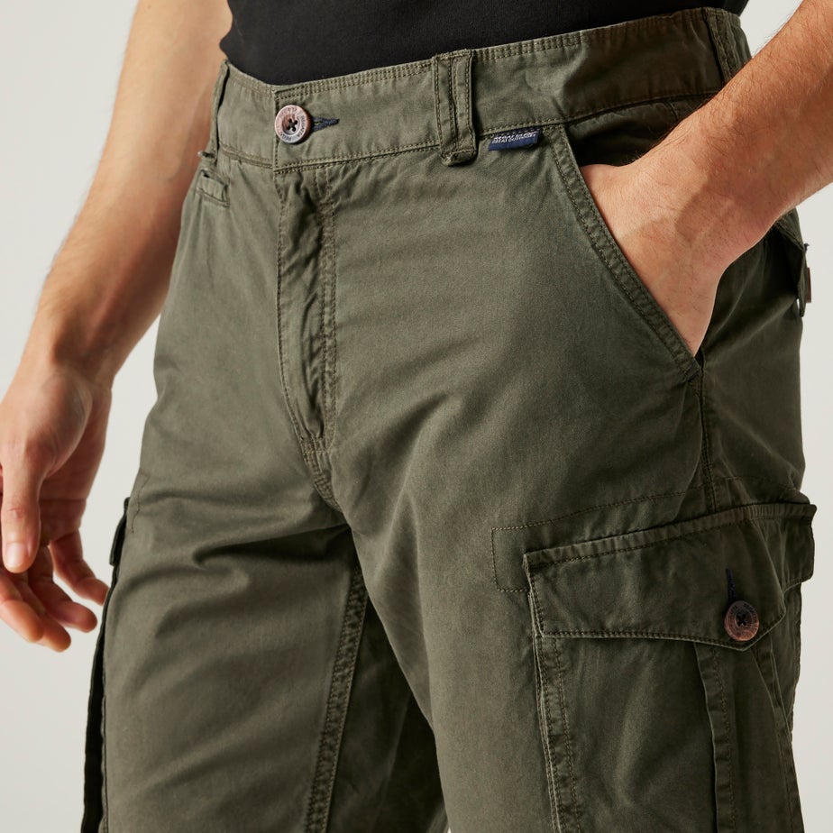 Regatta Dark Khaki Shorebay II Multi-Pocket Shorts