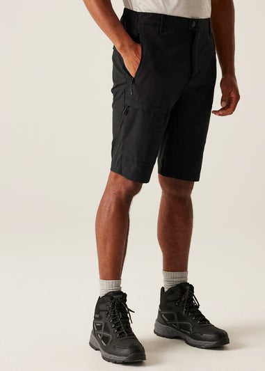 Regatta Black Highton II Water Repellent Isoflex Long Shorts