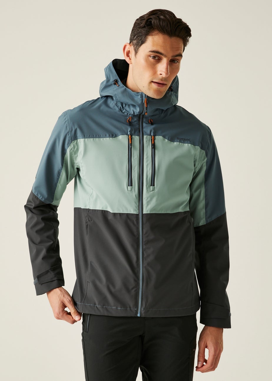 Regatta Grey/Blue Maland II Waterproof Breathable Isotex Stretch Jacket