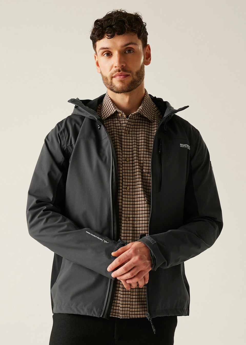 Regatta Ash Black Birchdale II Waterproof Breathable Isotex Stretch Jacket