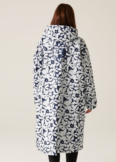 Regatta Navy/White Large Floral Changing Waterproof Hydrofort Robe