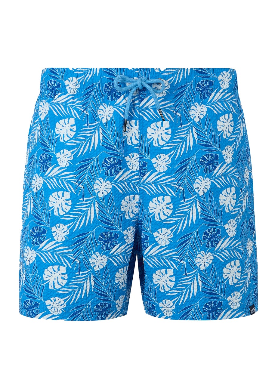 Regatta Elysium Blue Leaf Seersucker Loras Swim Shorts