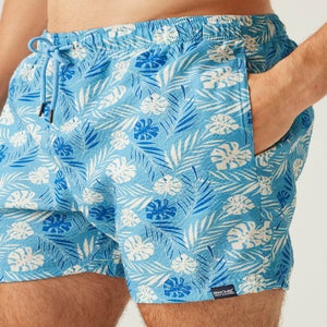 Regatta Elysium Blue Leaf Seersucker Loras Swim Shorts