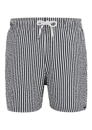 Regatta Navy/White Seersucker Stripe Loras Swim Shorts