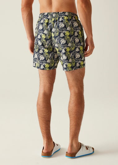 Regatta Navy/Yell Leaf Loras Swim Shorts