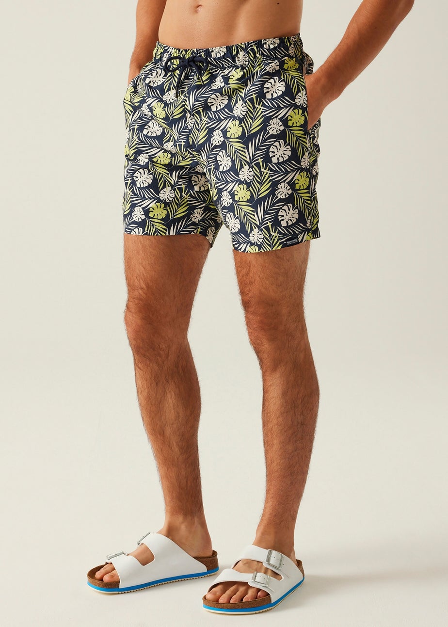 Regatta Navy/Yell Leaf Loras Swim Shorts