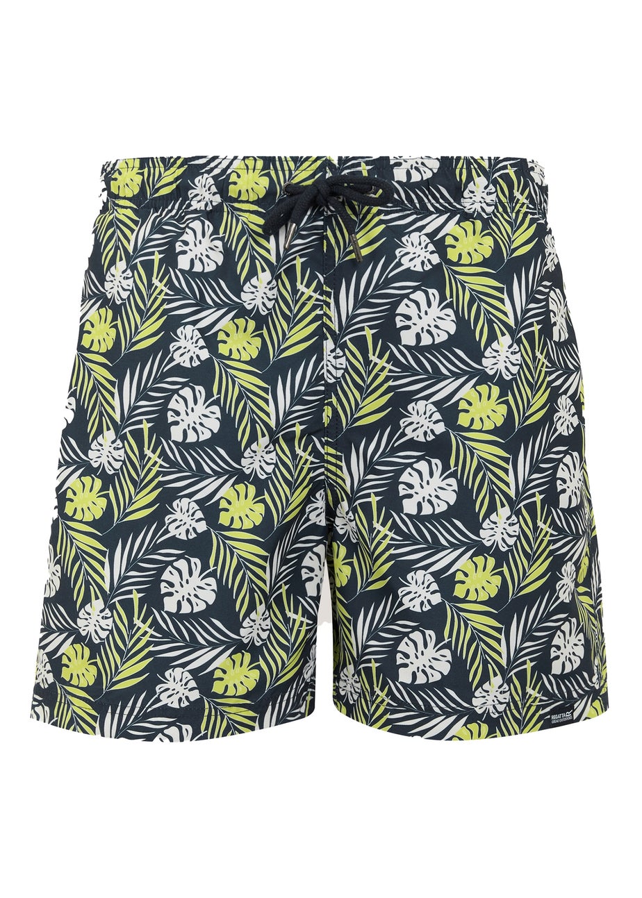 Regatta Navy/Yell Leaf Loras Swim Shorts