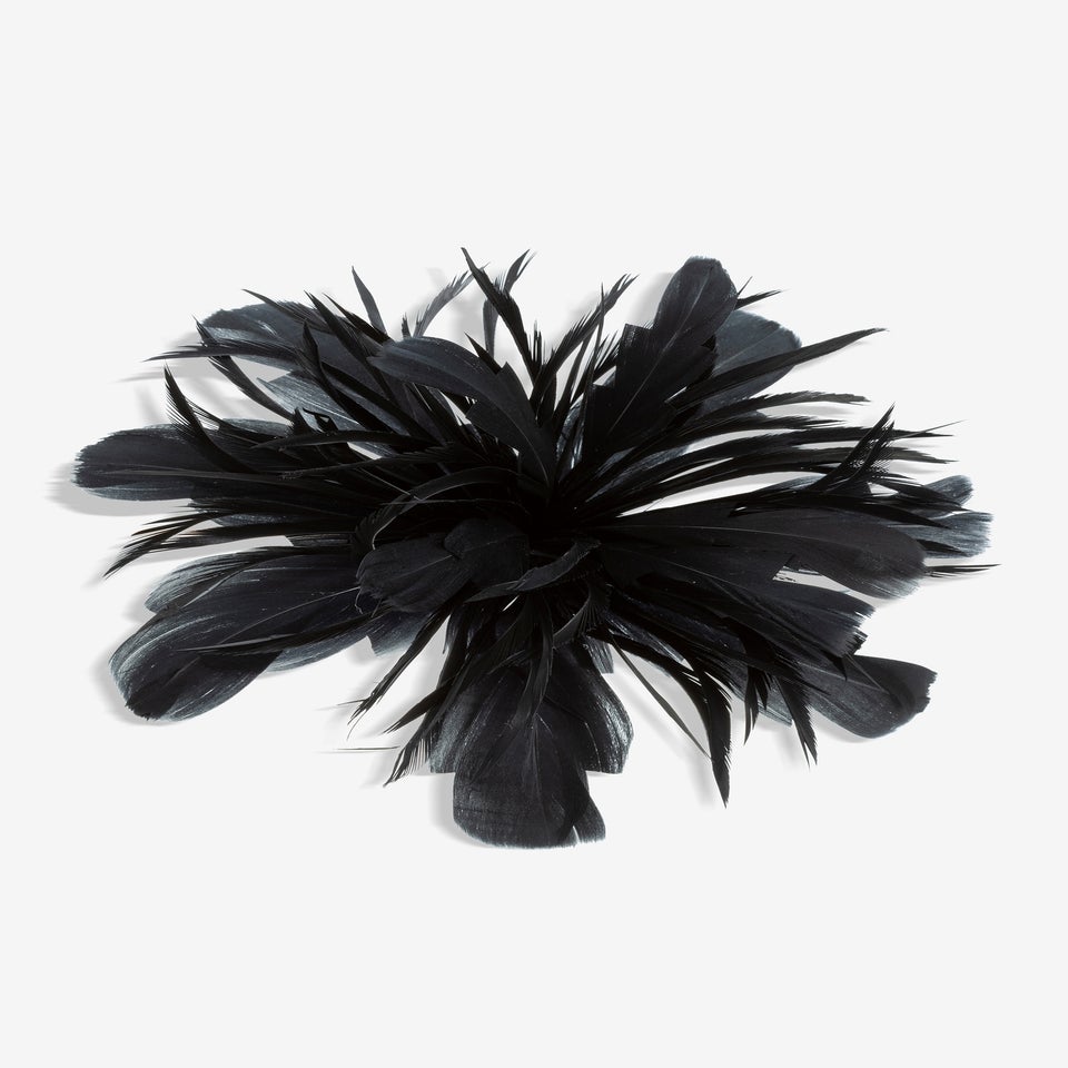 Jon Richard Black Statement Floral Clip Fascinator