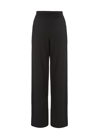 Quiz Black Buckle Palazzo Trousers