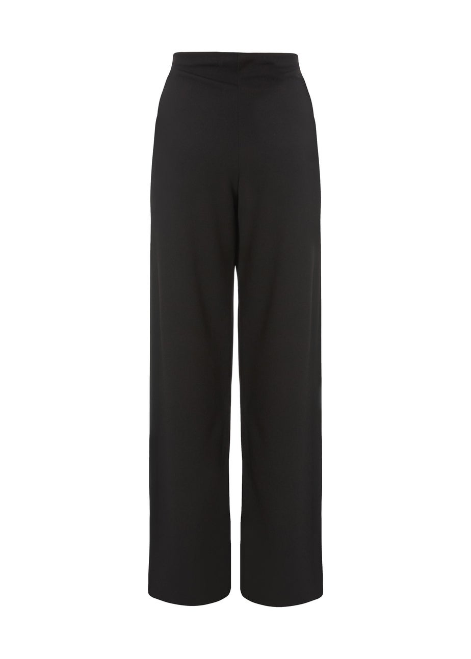 Quiz Black Buckle Palazzo Trousers