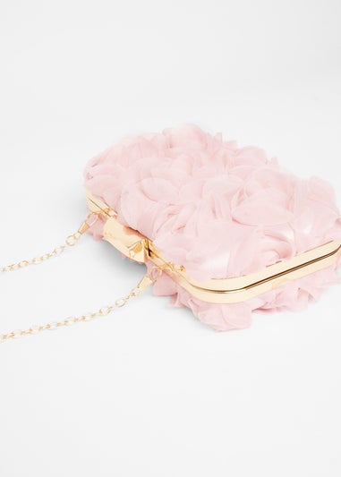 Quiz Pink Organza Rose Box Bag