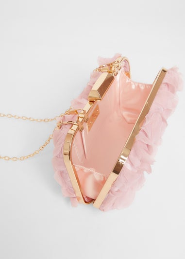 Quiz Pink Organza Rose Box Bag