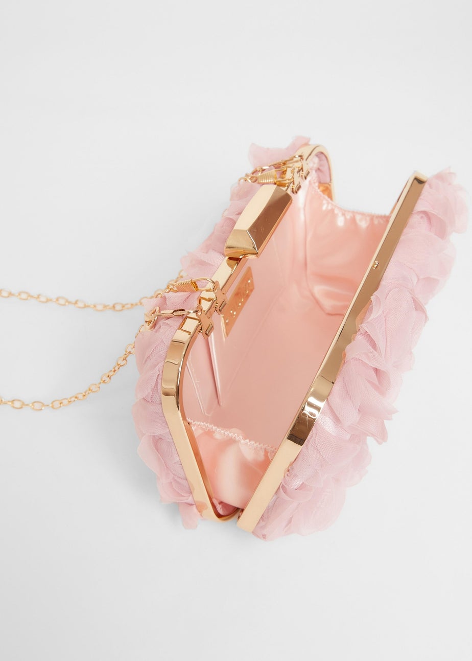 Quiz Pink Organza Rose Box Bag