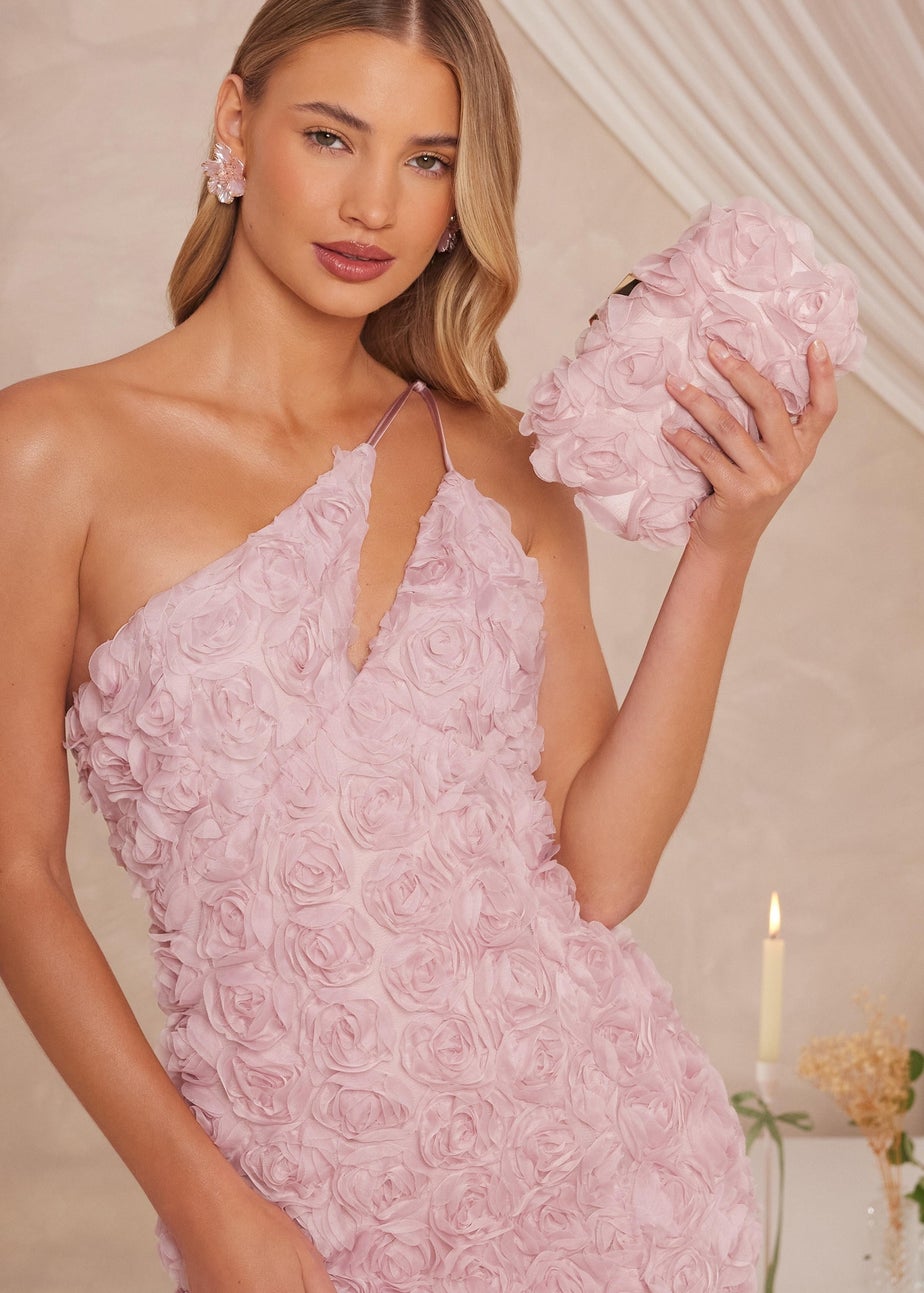 Quiz Pink Organza Rose Box Bag