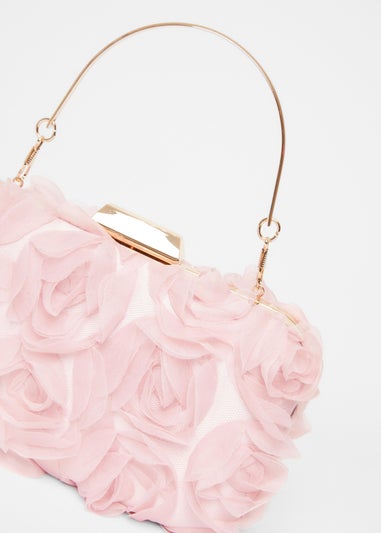 Quiz Pink Organza Rose Box Bag