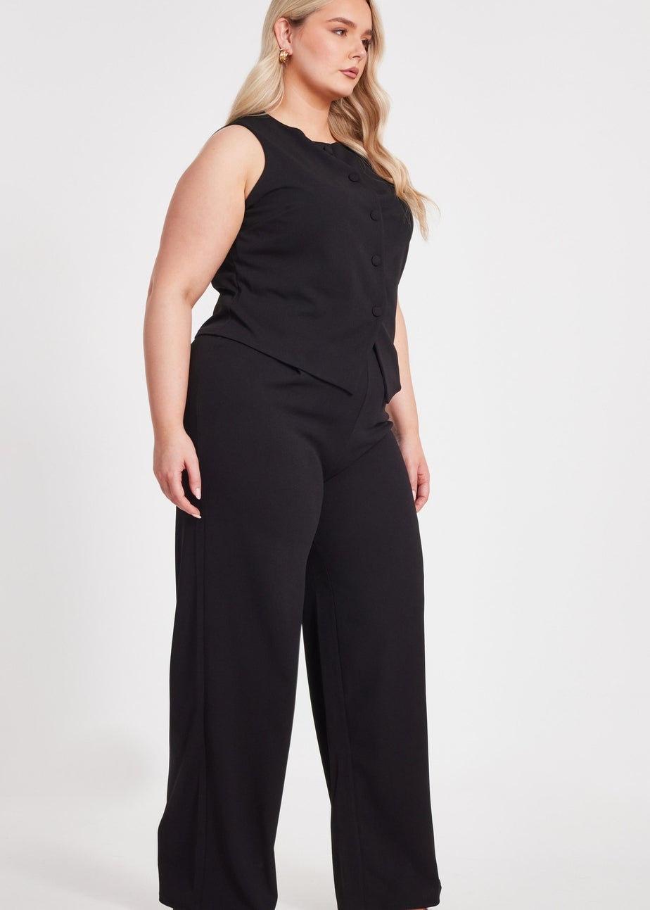 Quiz Black Curve Palazzo Trousers